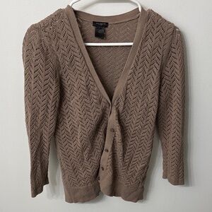 Ann Taylor Taupe Knit Sweater